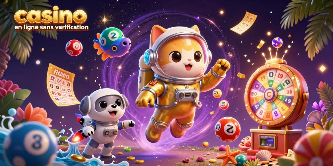 Gagnez aux jeux de hasard avec le casino en ligne sans vérification, ambiance festive et colorée.