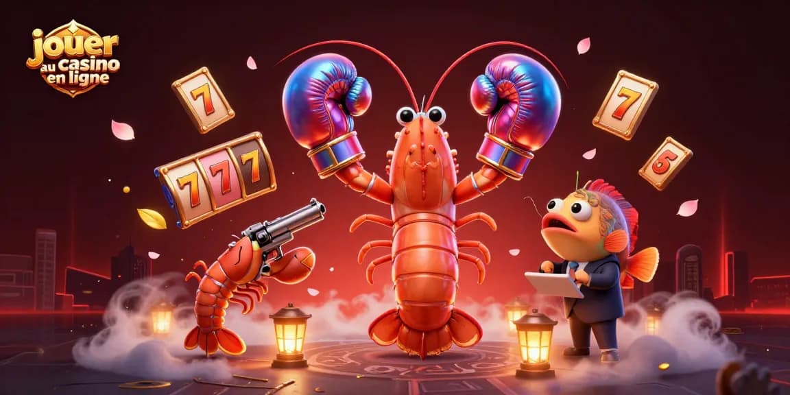 Jouer au casino en ligne avec des personnages colorés, machines à sous et ambiance festive.