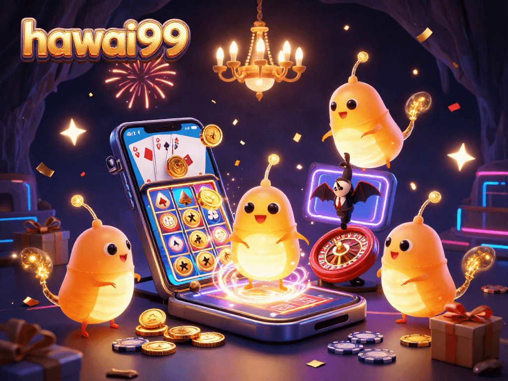 Experience casino fun with hawai99's vibrant glowworms and thrilling game elements.