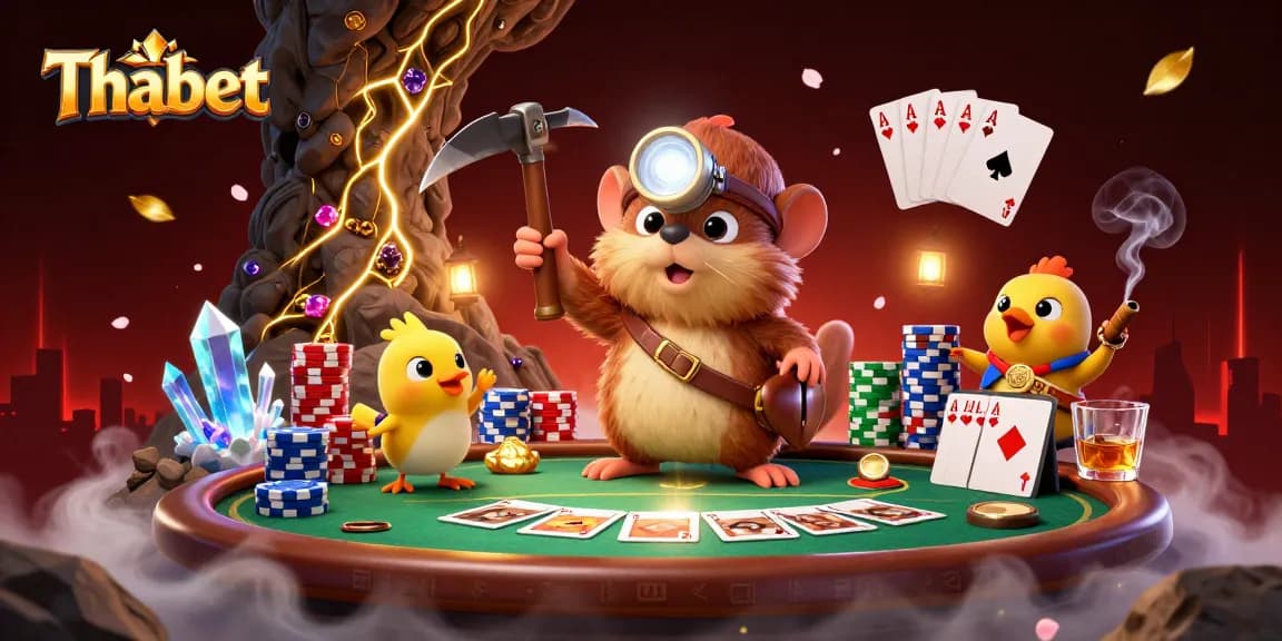 Thabet players enjoy mining gems and poker tournaments amidst a vibrant casino scene.