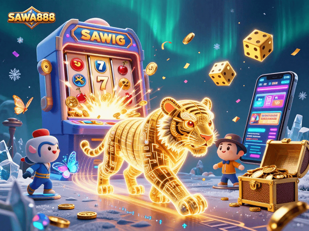 Experience thrilling gameplay with SAWA888 in a vibrant digital casino showcasing enticing jackpots and immersive slots.