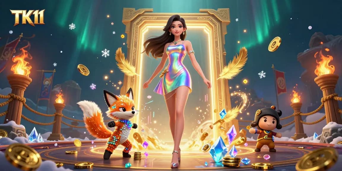 Experience thrilling gameplay at TK11 Casino with vibrant characters and dynamic gaming elements.