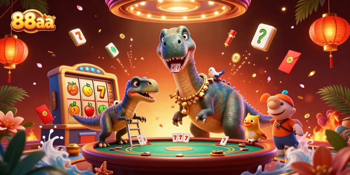 Engage with 88aa’s thrilling online gaming experience featuring vibrant slot elements and unique characters.