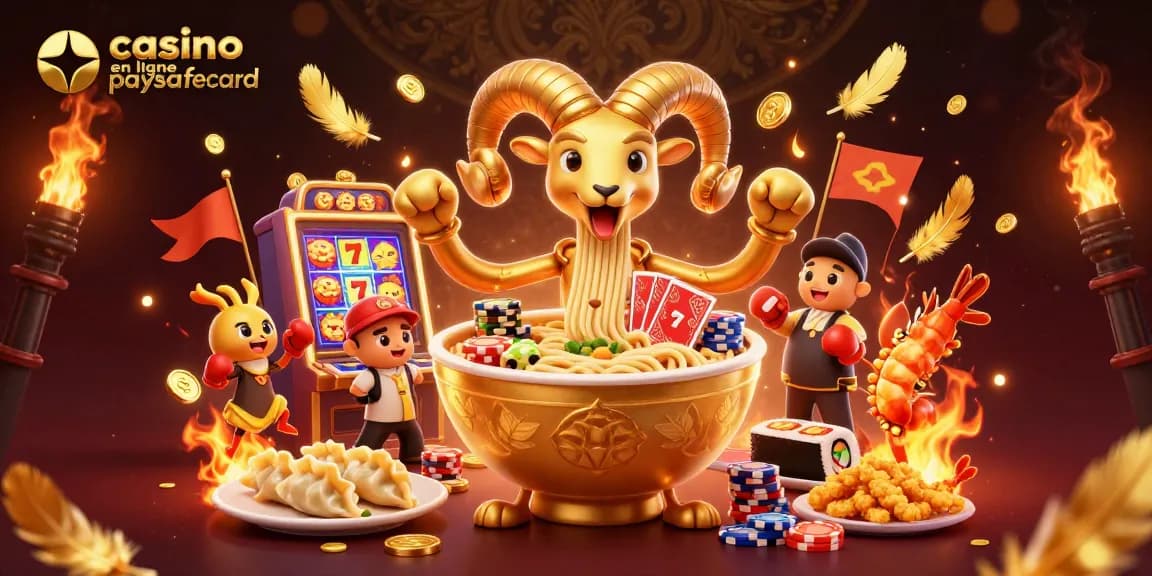 Jouez dans un casino en ligne paysafecard avec des personnages animés et une ambiance dynamique de jeu.