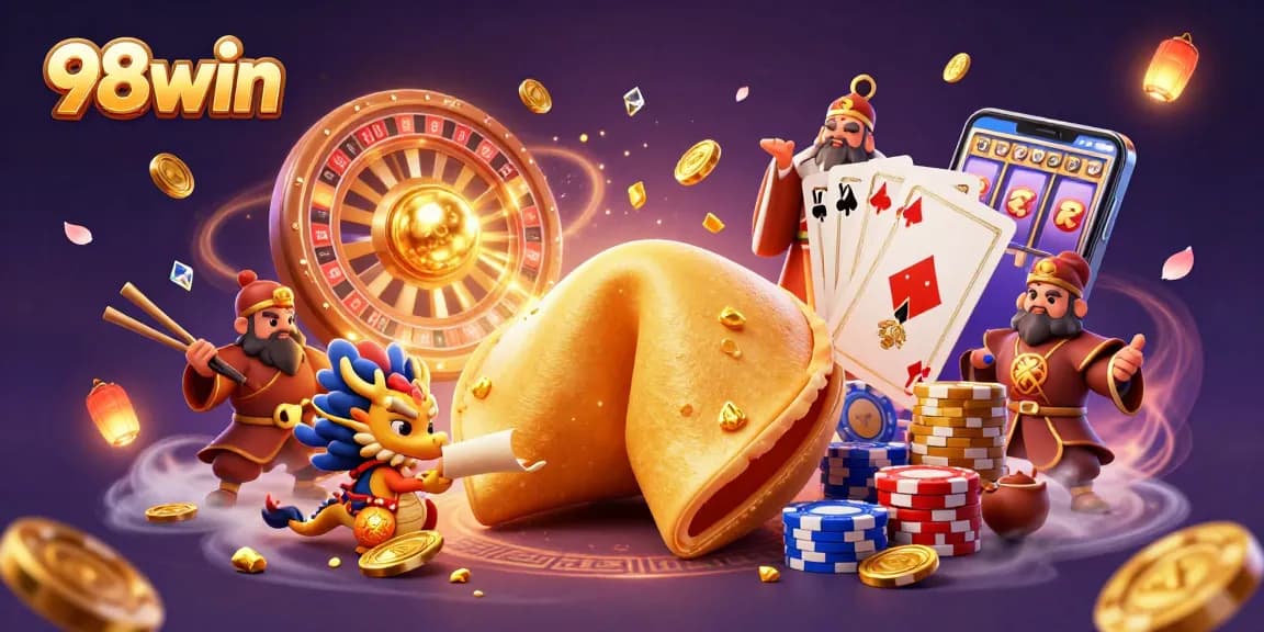 Experience thrilling wins at 98win with dynamic casino action illustrated in a captivating scene.