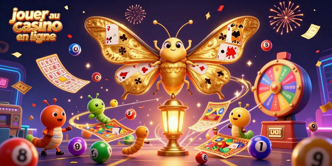Jouer au casino en ligne dans un monde coloré avec des éléments de jeu dynamiques et festifs.
