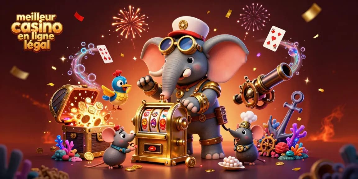 Jouez au meilleur casino en ligne légal avec cette scène de machines à sous animées et des personnages captivants.