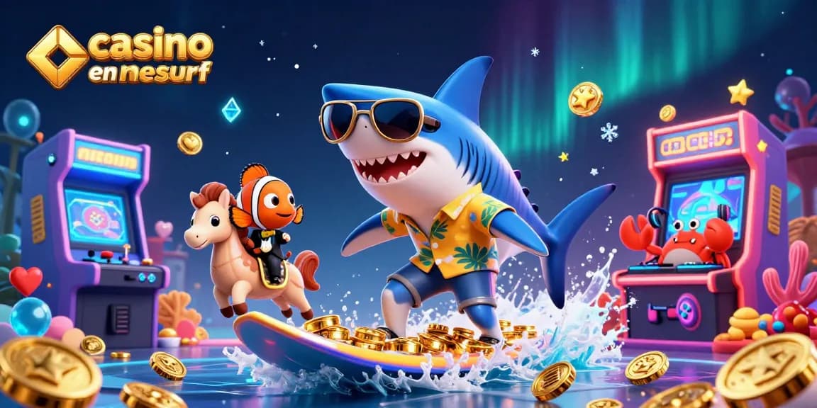 Expérimentez le casino en ligne neosurf avec cette illustration dynamique capturant l'excitation du jeu.