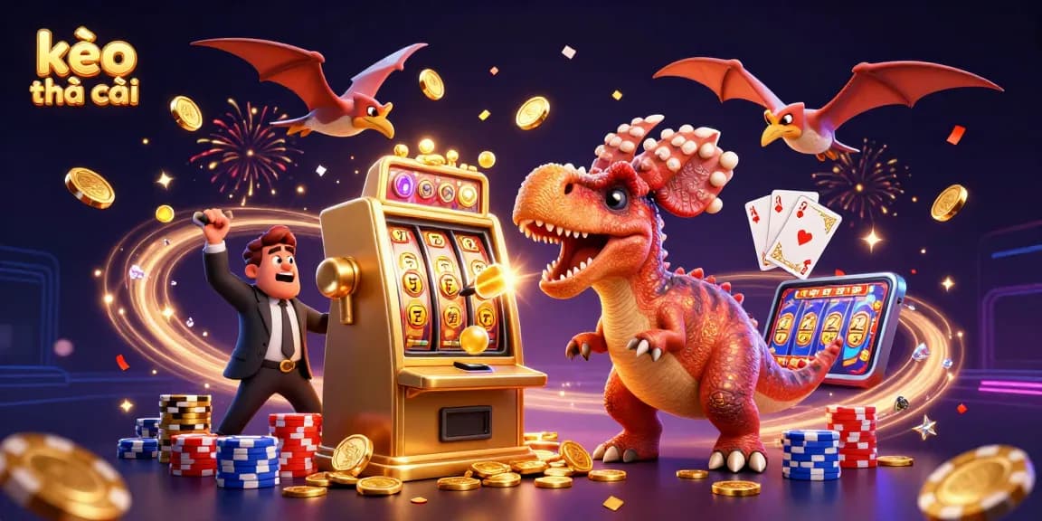 Experience thrilling moments with kèo nhà cái as a pachycephalosaurus hits a jackpot slot machine