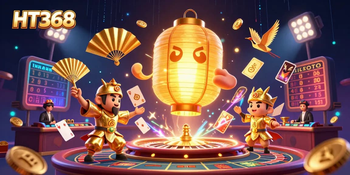 Spin the roulette and immerse in the vibrant world of HT368 casino with golden lantern spirit and lucky symbols.