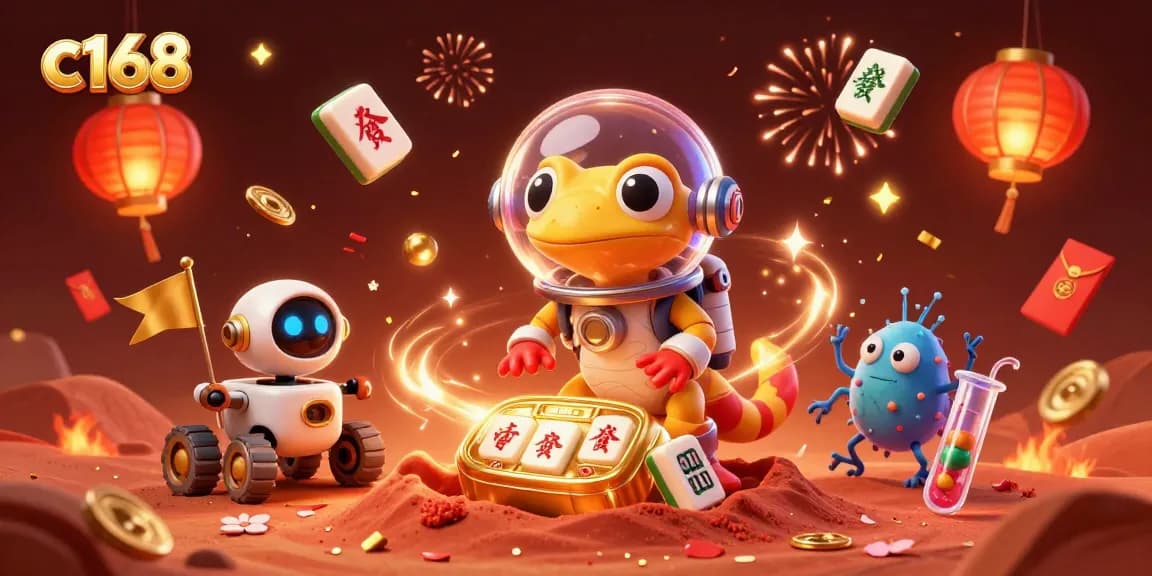 Engage in thrilling adventures at c168’s golden casino on Mars, with vibrant characters and dynamic gaming elements.
