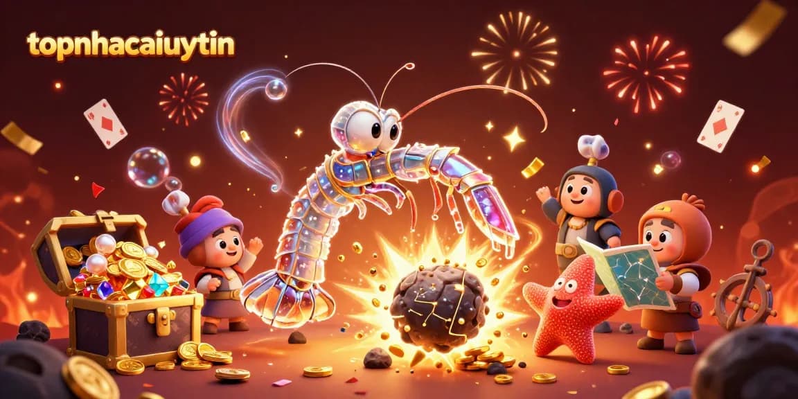 Join the adventure with topnhacaiuytin as a mantis shrimp battles asteroids bursting with treasures and gems!