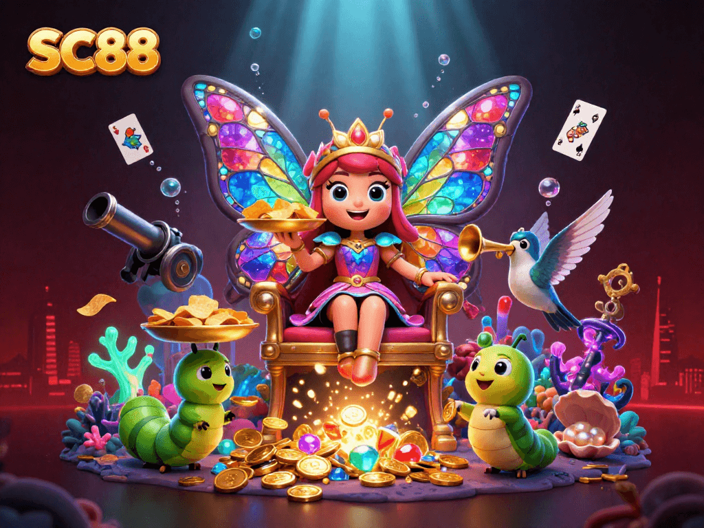 Experience SC88's vibrant casino world where strategy meets excitement with enchanting characters.