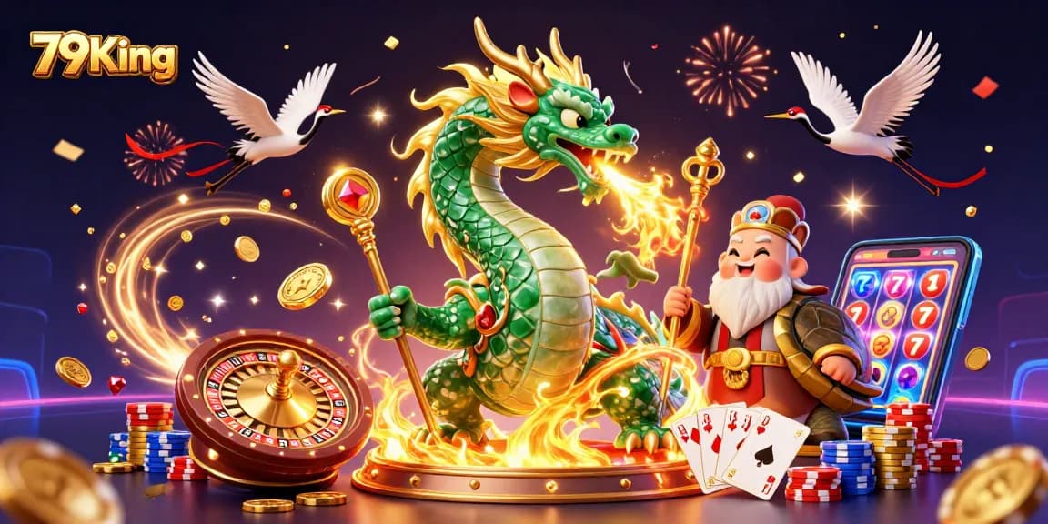 Experience the thrill of winning at 79King, where vibrant characters and rich casino elements come alive!
