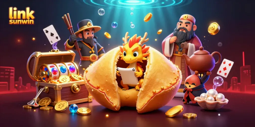 Experience the excitement of link sunwin with dynamic casino characters and vibrant elements.