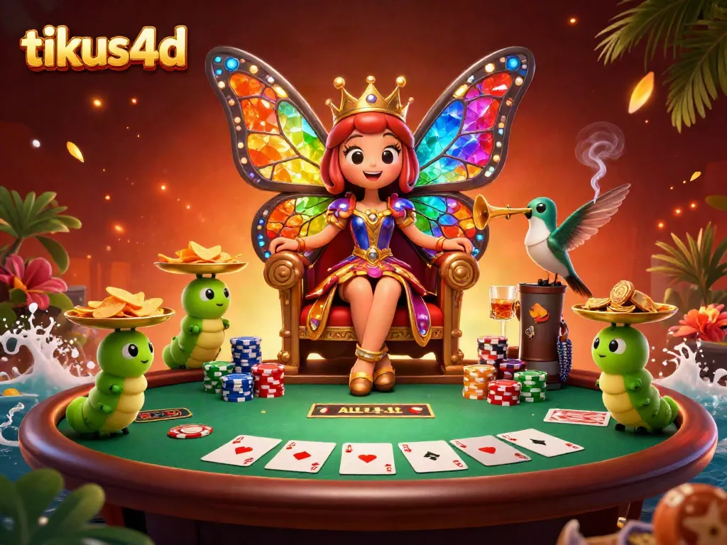 Experience thrilling poker action with tikus4d as the butterfly queen presides over an extravagant game.