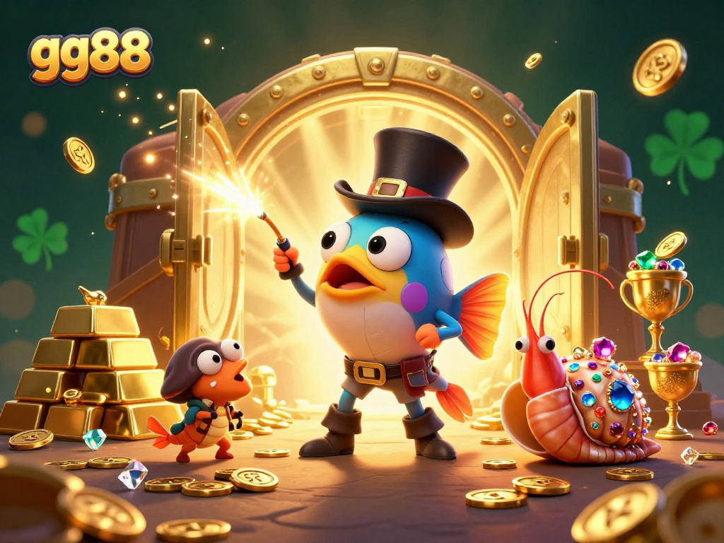 Experience gg88 with a vibrant deep-sea casino adventure featuring gold coins and animated sea creatures.