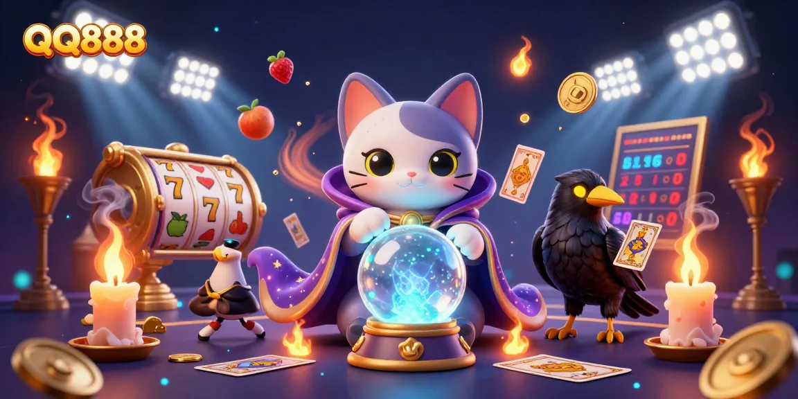 Engage in thrilling slot action with QQ888, featuring vibrant characters and dynamic game elements.