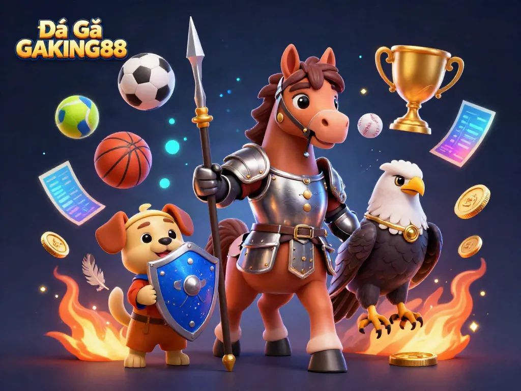 Engage in Đá Gà GAKING88 with immersive cockfighting visuals capturing action and energy.