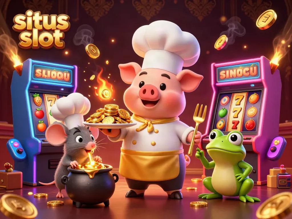 Join in the excitement at situs slot with vibrant characters and golden gaming elements.