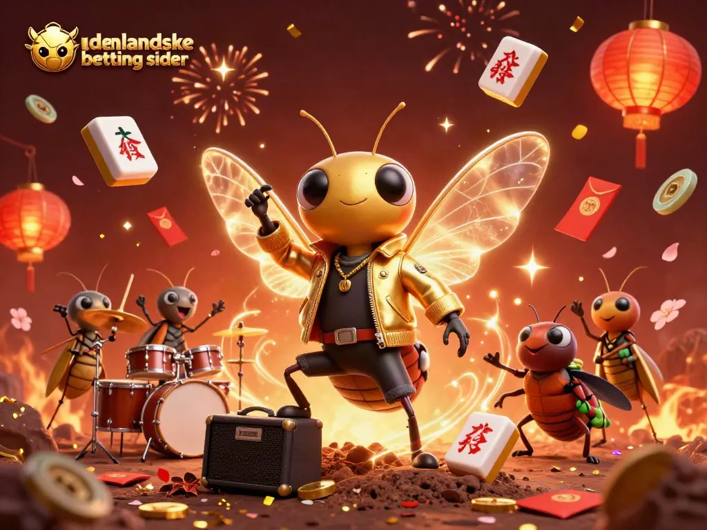 Experience vibrant action with udenlandske betting sider as a rock star emerges amidst festive symbols.