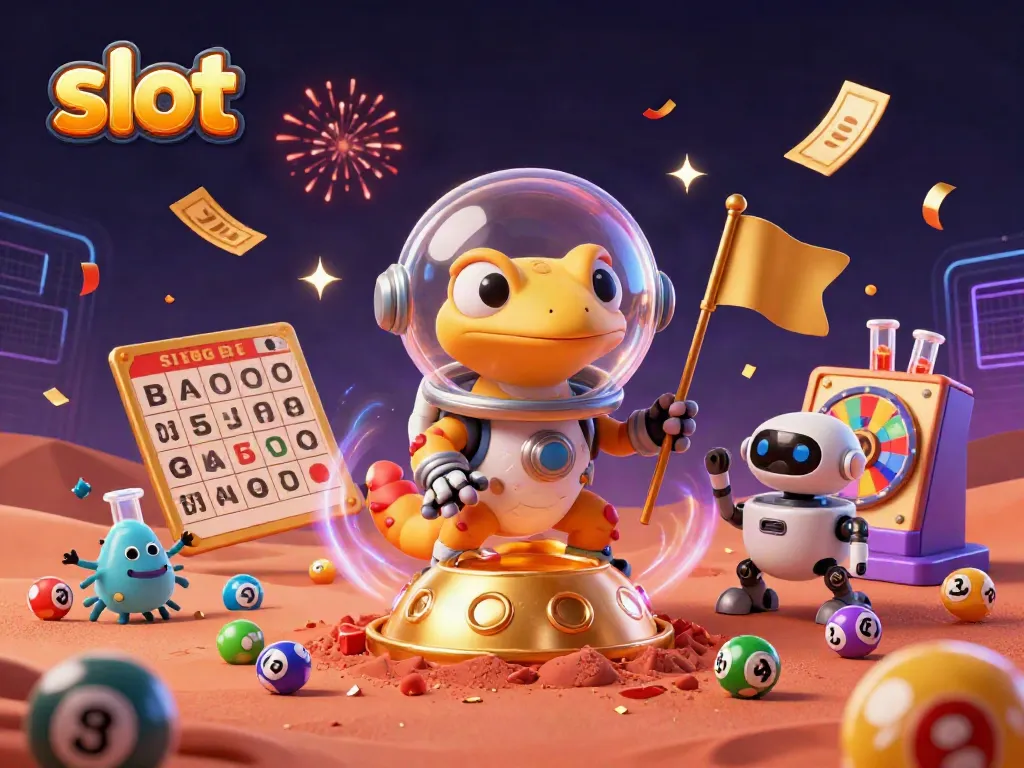 Engage in thrilling slot adventures with vibrant scenes of casino excitement featuring colorful balls and grand jackpots.