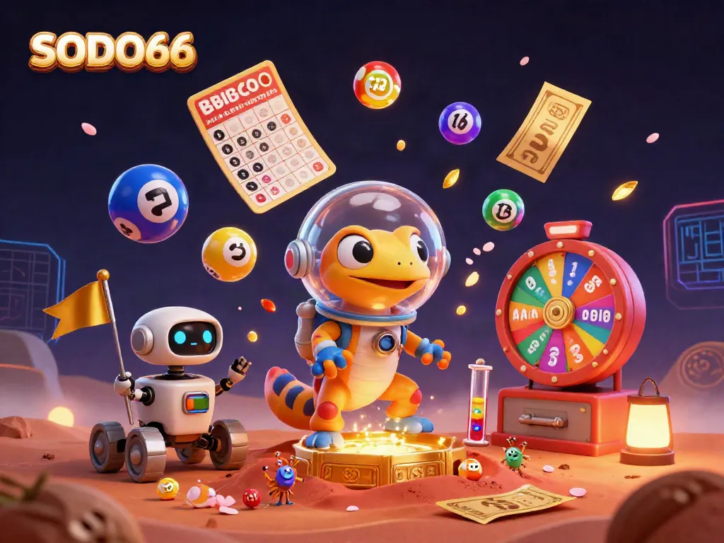 Engage with SODO66 at a vibrant cosmic casino, where Martian adventures meet thrilling gambling.