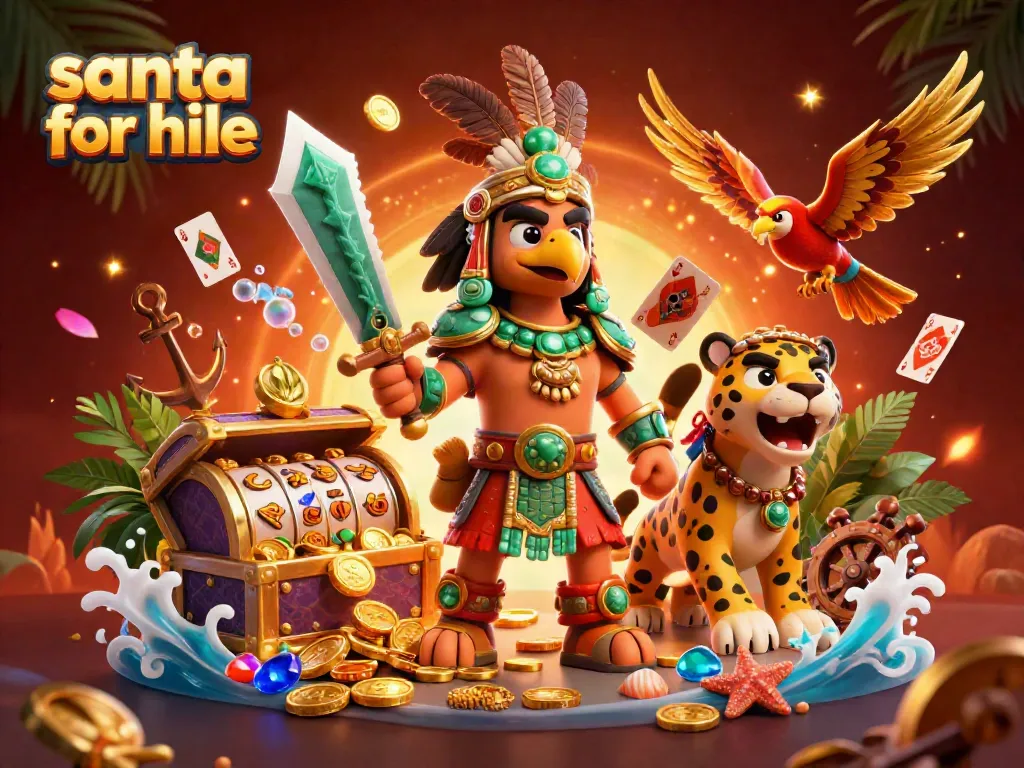 Engaging scene depicting the magic of hiring Santa for festivities with gambling-themed elements.