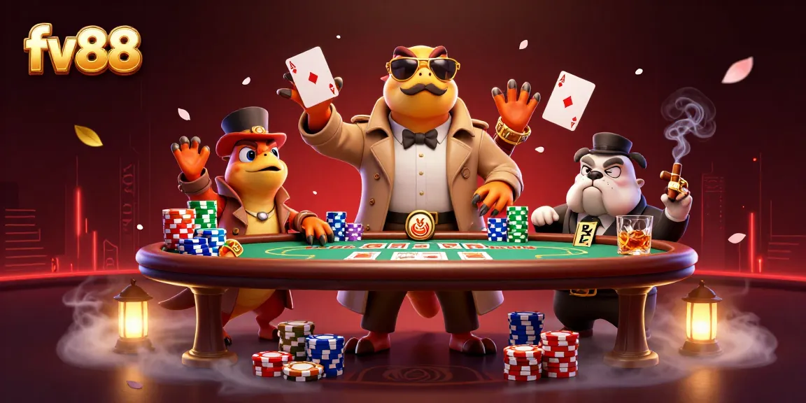 Experience the thrill of fv88 with raptors sneaking into a casino for a big poker game.