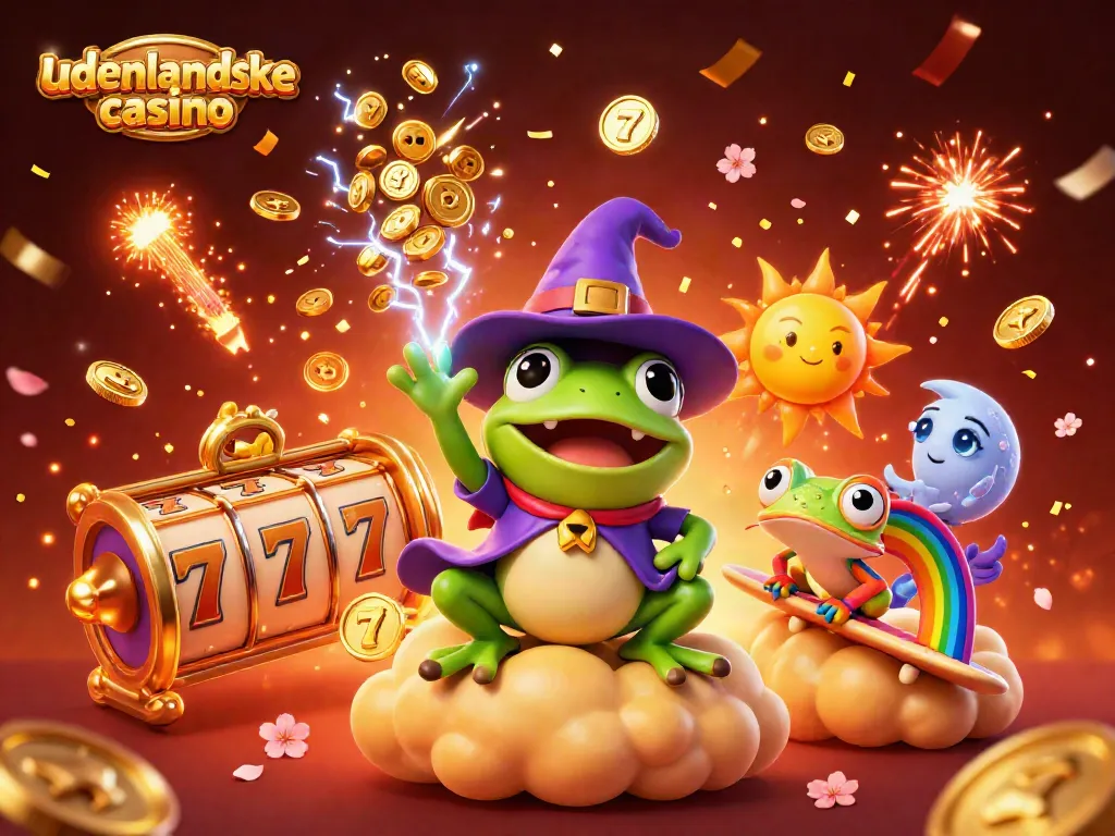 Experience udenlandske casino thrills with our vibrant illustration filled with action and excitement.