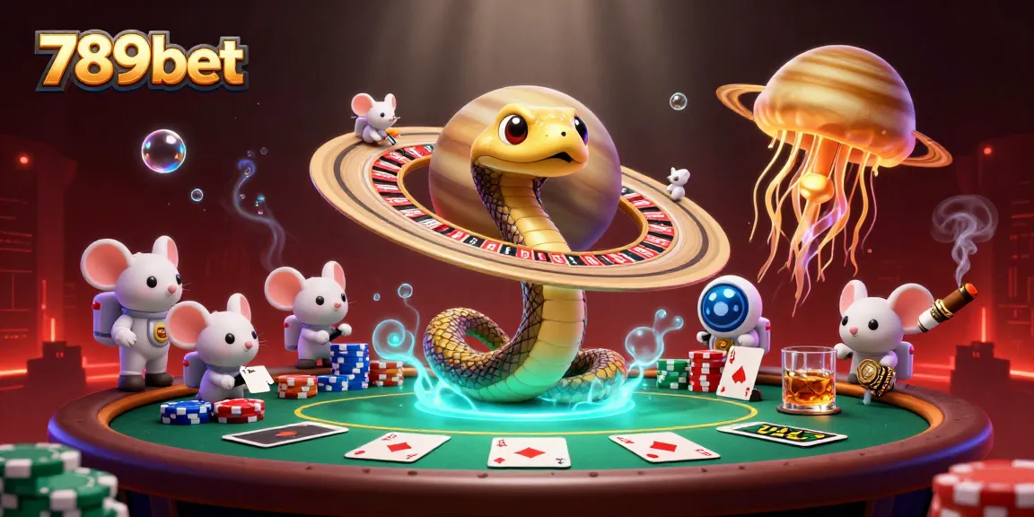 Experience 789bet's thrilling cosmic casino with astronaut mice betting and vibrant game elements!