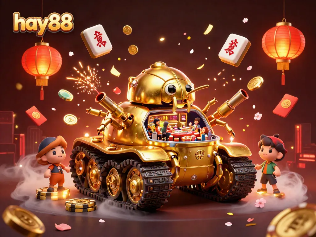 Experience excitement at hay88 with a vibrant 3D casino scene showcasing fun-filled gaming.