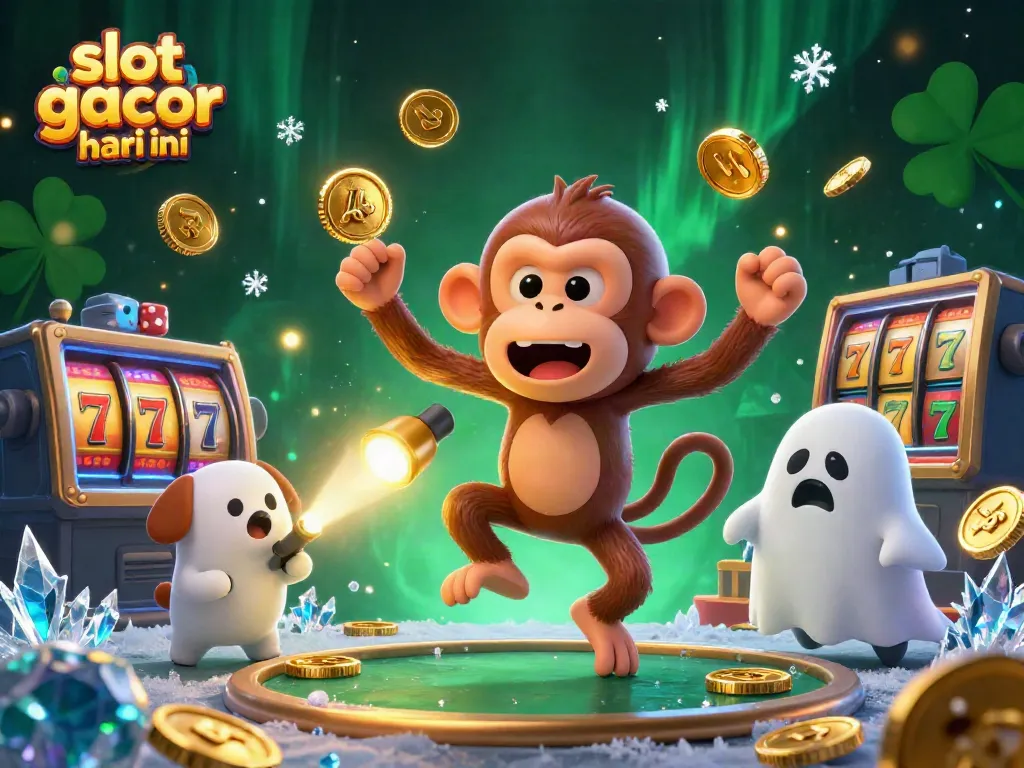 Experience the excitement of slot gacor hari ini with an energetic 3D casino illustration.