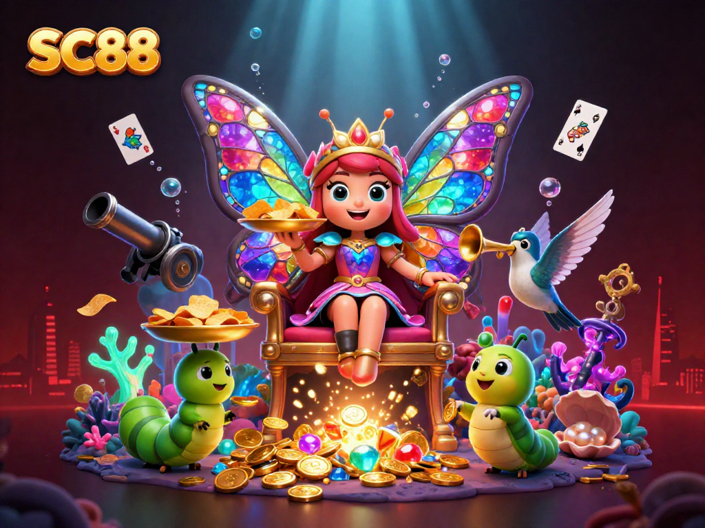 Experience SC88's vibrant casino world where strategy meets excitement with enchanting characters.