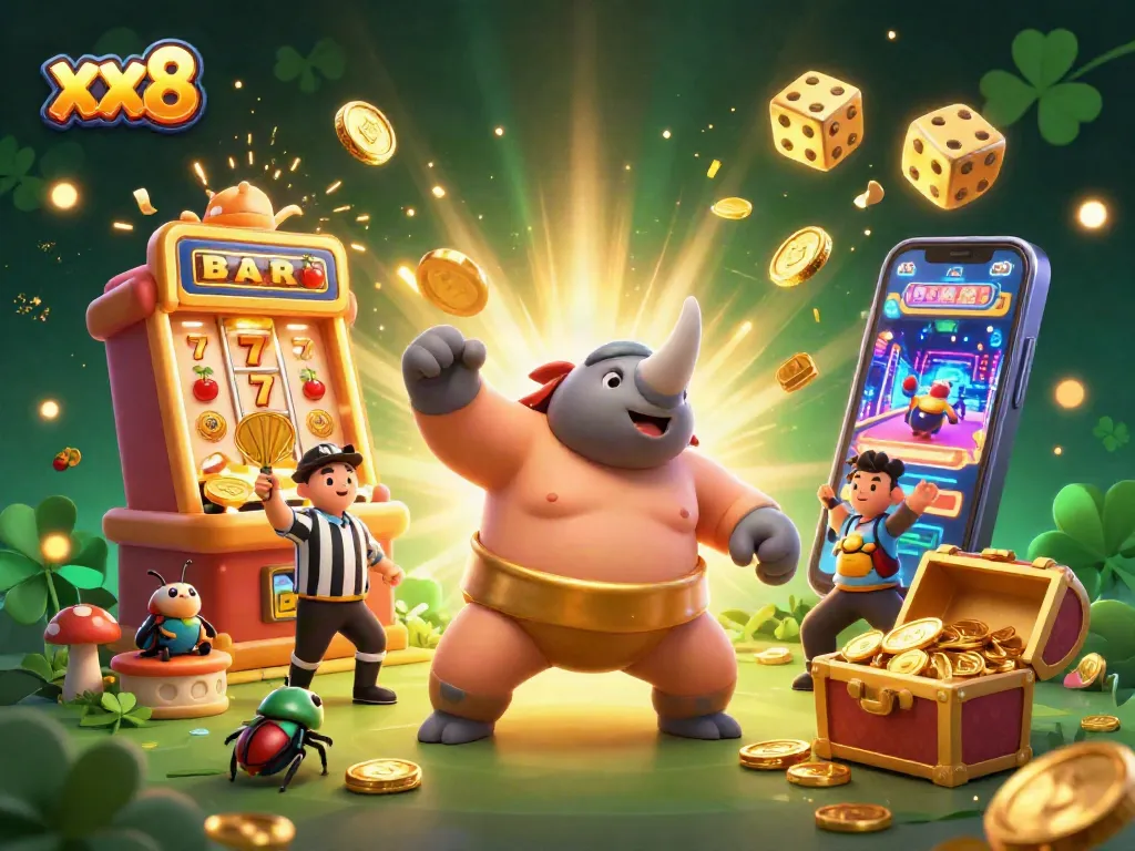 Engage in exciting casino action with xx8 as a beetle champion celebrates jackpot wins!